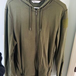 DSG Men's Forest Green Zip-Up Sweater